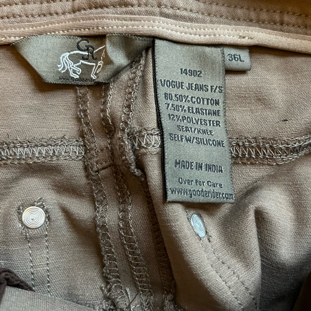 Women's Goode Rider full seat breeches 36L - Picture 4 of 4